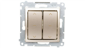 Simon 54 Łącznik Żaluzjowy Podwójny, Szybkozłącza, Złoty Dzw2.01/44