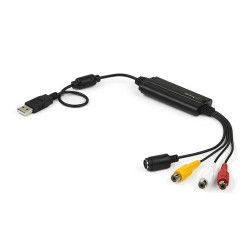 Kabel adaptera, 720x480, 720x576, do wyświetlaczy: 1, USB A, USB 2.0, Kompozytowe, S-Video