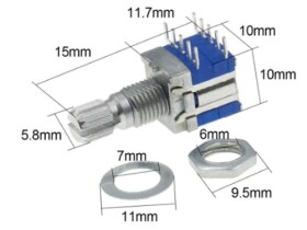 Przełącznik obrotowy RS1010 w druk, 3 pozycje