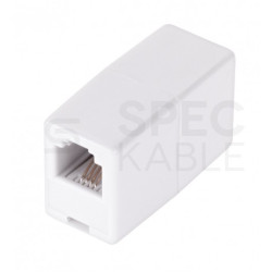 Łącznik modularny telefoniczny 2xRJ12 6p6c kat.3 typu beczka