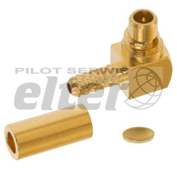 Wtyk MMCX na RG174 zaciskany kątowy