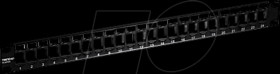 TC-KP24 19" Patchpanel for 24x Keystone modules, black