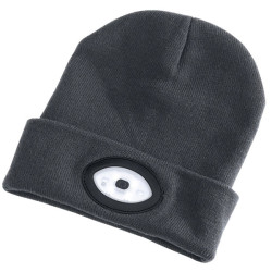 Draper 99522 Beanie Hat with 1W Rechargeable Torch - 100 Lm (Grey, One Size)