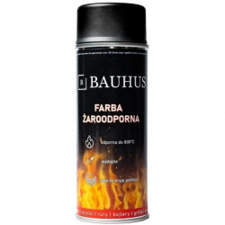 Farba żaroodporna wysokotemperaturowa spray czarna 400ml BAUHUS