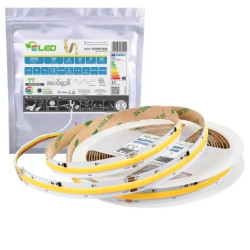 Taśma LED COB cyfrowa WS2811 420 chips 24V 11W 77lm/W ciepła 3000K CRI90+ IP20 - ED00031528 /odcinki po 5 m/