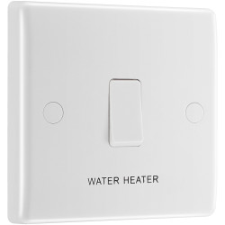 BG 832WH White Nexus Moulded Single Water Heater Switch 20A - Flex Outlet