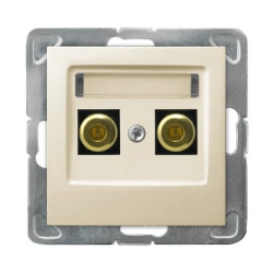 IMPRESJA Gniazdo głośnikowe pojedyncze ecru GGN-1Y/m/27