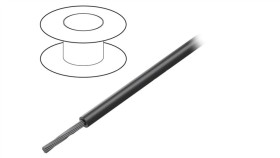 7057 Bk005 Przewód Na Rolce O Długości 30,5M Linka Cu, 150V Pvc Czarny 18 Awg