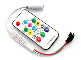 Kontroler sterownik do taśm LED RGB 5V WS2812 z pilotem LED2017