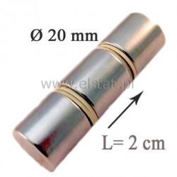 Magnes neodymowy walcowy 20x20mm