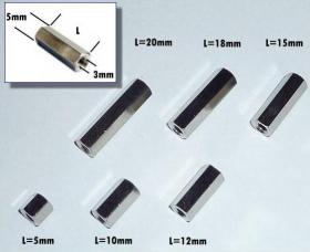 Słupek dystansowy 20mm z gwintem wew/wew SL20