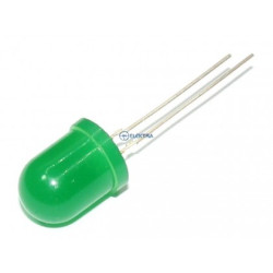 dioda LED 10mm zielona (567nm) matowa 100mcd 10szt