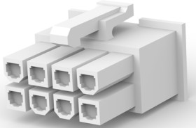 Socket header, 8 pole, pitch 4.2 mm, straight, natural, 1969614-8