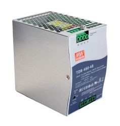 Zasilacz szyny DIN U wy 48V dc I wy 10A U we 340 → 550 V ac, 480 → 780 V dc MEAN WELL 480W impulsowy