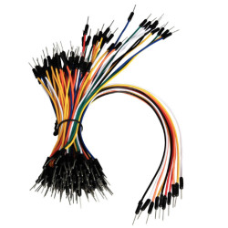 Kabelki 65szt. 10-30cm. wtyk - wtyk, do płytek stykowych.