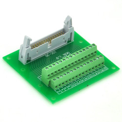 ELECTRONICS-SALON IDC30 2x15 Pins 0.1&quot; Male Header Breakout Board, Terminal Block, Connector.