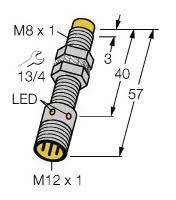 Turck Czujnik indukcyjny nie podtynkowy PNP, Zamykający NI3-EG08-AP6X-H1341