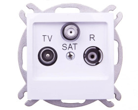 IMPRESJA Gniazdo antenowe RTV-SAT przelotowe białe GPA-YSP/m/00
