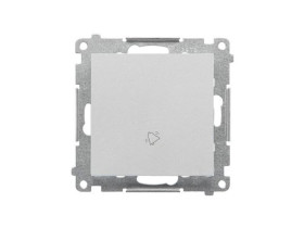 SIMON 55 Wyłącznik zwierny przycisk „dzwonek” szybkozłącza aluminium mat TD1.01/143 KONTAKT SIMON