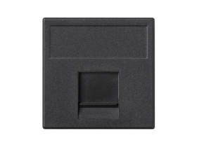 SIMON CONNECT Płytka K45 1x RJ z osłoną uniwersalna szary grafit K76/14 KONTAKT SIMON