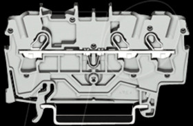 2004-1301 3-conductor feed-through terminal, 32 A 0.5 - 4.0 mm² grey