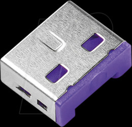 UL03P1PL Port lock, USB type A, 10 pieces, purple