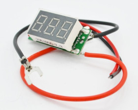 Amperomierz panelowy LED zielony, pomiar 10A, zasilanie 12Vdc