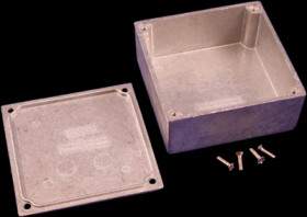 Aluminum die cast enclosure, (L x W x H) 92 x 92 x 42 mm, natural, IP54, 1590Y