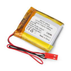 Akumulator Li-Pol Akyga 1580mAh 1S 3,7V - złącze JST-BEC + gniazdo - 40x37x10mm