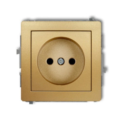 DECO Gniazdo pojedyncze b/u złoty 29DGP-1p