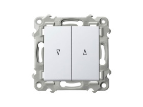 SZAFIR Wyłącznik żaluzjowy z blokadą mechaniczną biały ŁP-7ZB/m/00 OSPEL