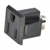 GAC110-P-B Gniazdo AC amerykańskie , nożowe, na panel, z gniazdem zerowym