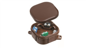 Puszka N/T Hermetyczna Ph 92X92x44 Klik 5X4mm2 Ip54 Brązowa A.0020Br