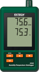 Data logger, temperature, moisture, SD card, Extech SD500