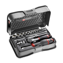 Zestaw nasadek rozmiar napędu 1/4 cala elementy: 19 Facom typ napędu Kwadratowy gniazdo 3,2 , 4 , 5 , 5,5 , 6 , 7 , 8 ,