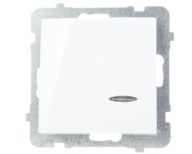 AS Łącznik pojedynczy z podświetleniem biały ŁP-1GS/m/00
