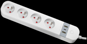 Inteligentna listwa WIFI z funkcją licznika 4 gniazda USB z bolcem Tuya
