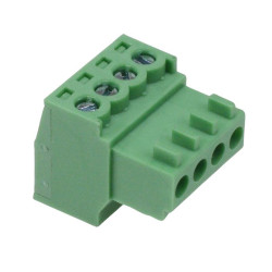4-Way 2.54mm Right Angle Pluggable Terminal Block 4A 125V