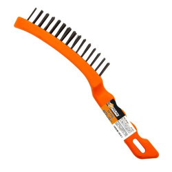 Szczotka druciana z rączką plastikową, 6 rzędów (27-007)