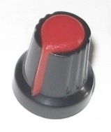 Gałka na potencjometr czarno-czerwona