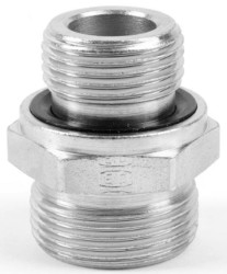 Złączka hydrauliczna, Złacze A: Stożek męski 24° DIN, Złacze B: BSPP męski, Stal, 250bar