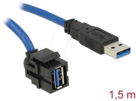 86011 Keystone module USB type A socket 250° &gt; plug