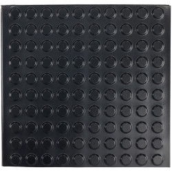R-TECH 310020 PU Round Protective Feet &#xD8;12.7 x 3.5 - Black - Sheet 100