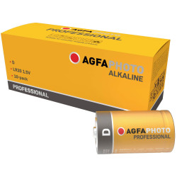 AgfaPhoto 110-858500 Professional LR20 D Alkaline Battery 10-Pack 1.5V