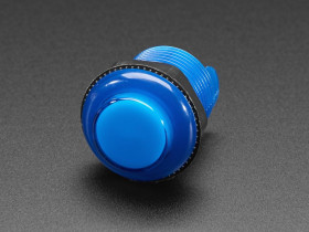 Adafruit Arcade Button with LED - 30mm Translucent Blue