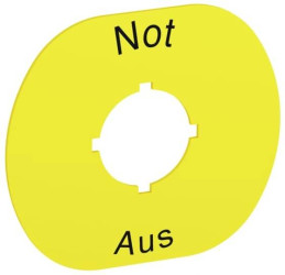 ABB MA6-1027 1SFA611930R1027 Znak zatrzymania awaryjnego (S x W) 67 mm x 1 mm żółty 1 szt.