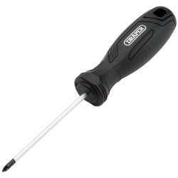 Draper 13512 Pozi Hard Grip Screwdriver, PZ0 x 75mm - 13512