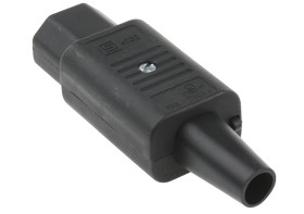 Złącze IEC IEC C13 Montaż na kablu Żeński 10A Proste liczba bezp None Śruba Schurter