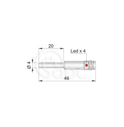 Czujnik indukcyjny SI4-C0.8 PNP NO H1, I45000008