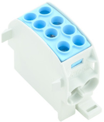 Potential distribution terminal, screw connection, 1 pole, 202 A, blue, 1561640000